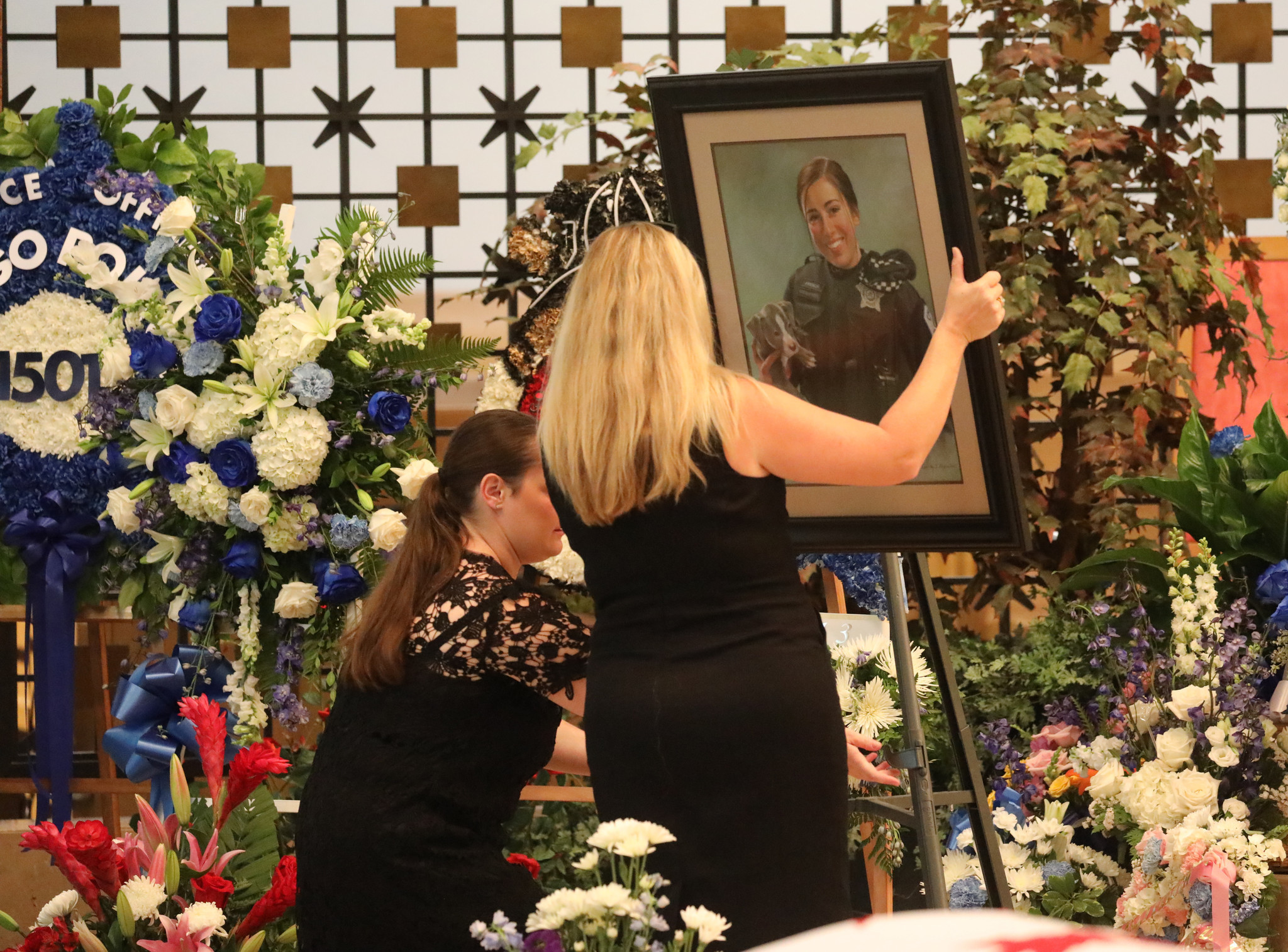 The chapel is prepared for the funeral Mass for Chicago...