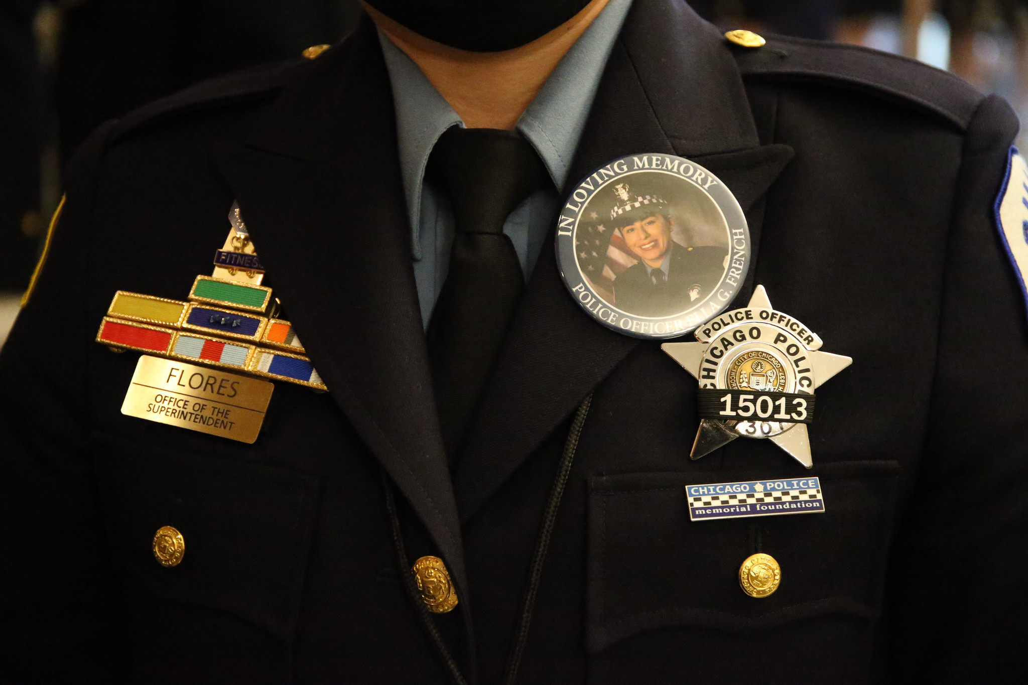 The image of fallen Chicago police Officer Ella French is...