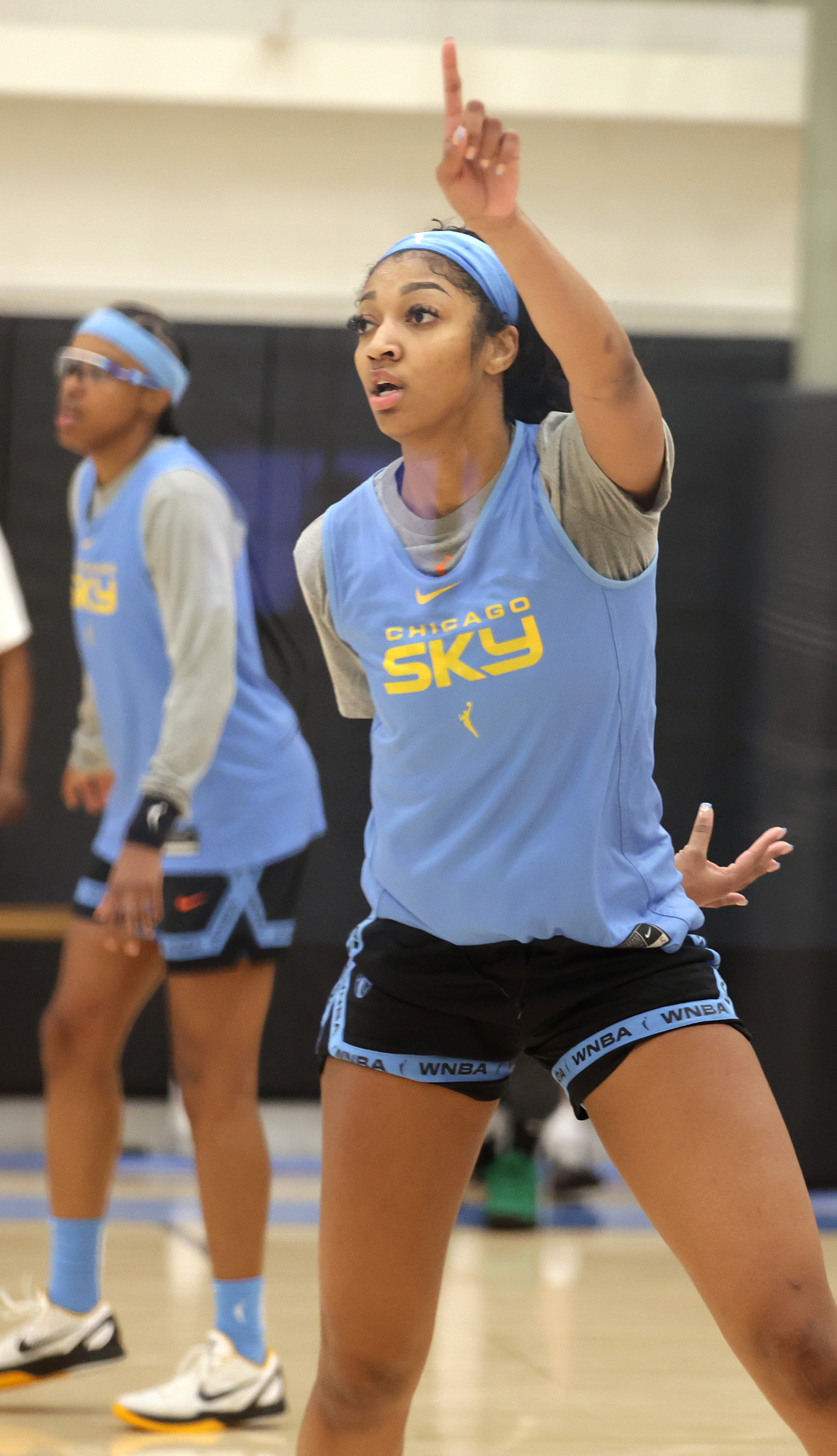 Rookie Angel Reese during Chicago Sky training camp at the Sachs Recreation Center on May 1, 2024, in Deerfield. (Stacey Wescott/Chicago Tribune)